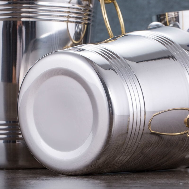 Stainless Steel wine ice Bucket Chiller golden Wine Bottle Cooler Champagne Beer Chiller Ice Barrel Silver Gold whiskey rack