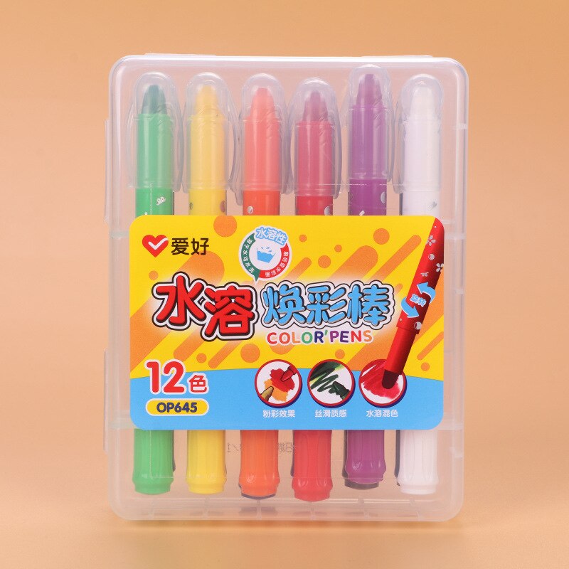 Oil pastel sticks /children 12/18/24/36/48 color washable crayon oil pastel sticks / art supplies / painting supplies: 12 colors