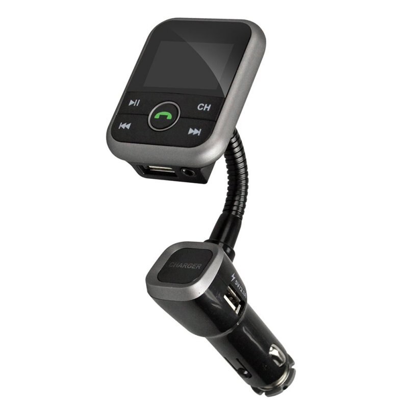 BT67 Car Bluetooth Handsfree Kit Car Adapter Charge with Remote Control Audio Cable Box Packing Portable Audio: Black