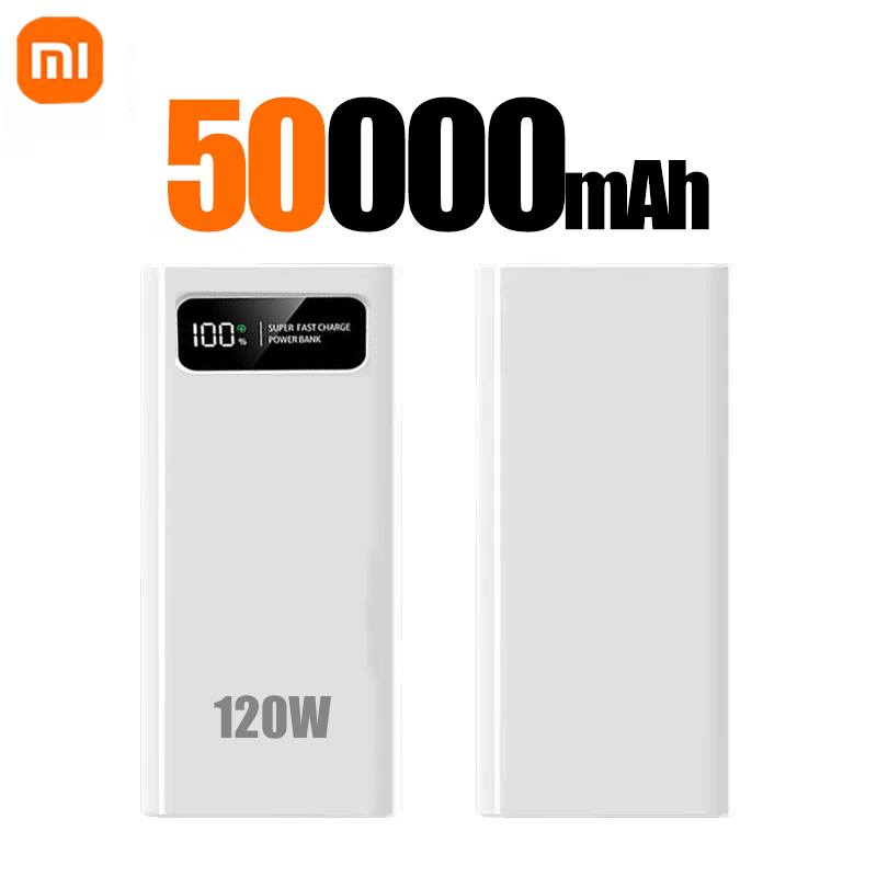 Xiaomi 120W PowerBank Super Fast Charging 200000mAh Large Capacity Portable Emergency Battery Supply Mobile Power For IPhone: Brown