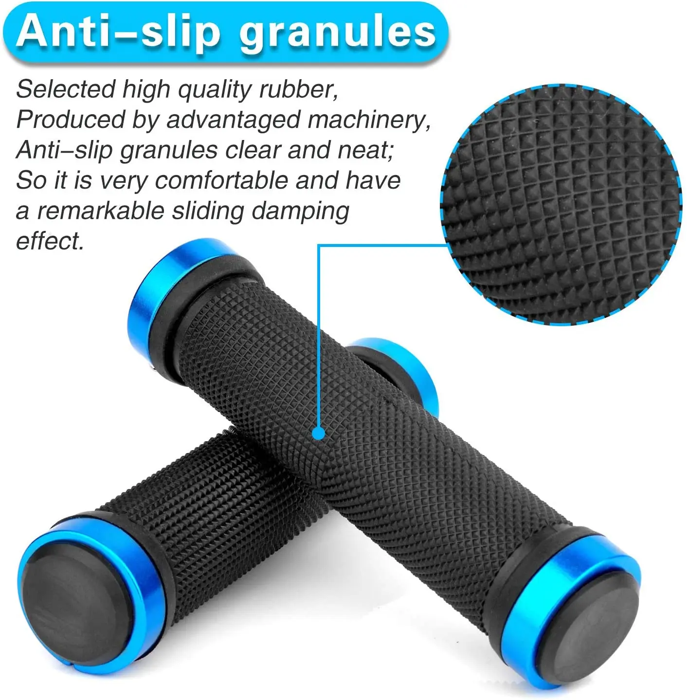 Empuñaduras de goma para bicicleta, bloqueo de aleación de montaña, empuñaduras de manillar de bloqueo Bilateral, funda antideslizante para manillar de ciclismo, accesorios para bicicleta BMX