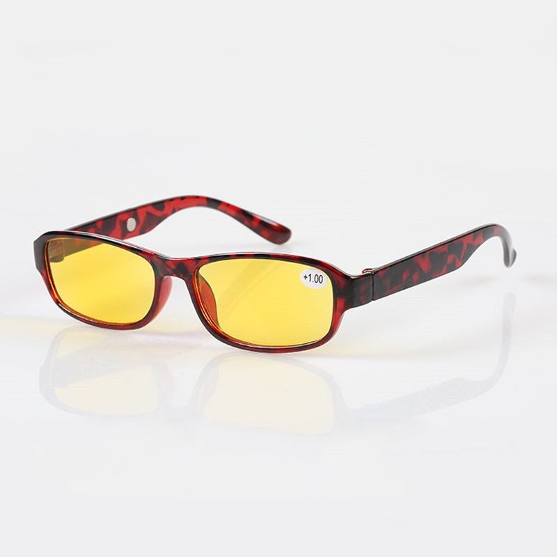 Vrouwen Magnetische Therapie Leesbril Mannen Vintage Verziend Nachtzicht Gele Lenzen Luipaard Brillen Frame 1.0-4.0 R125
