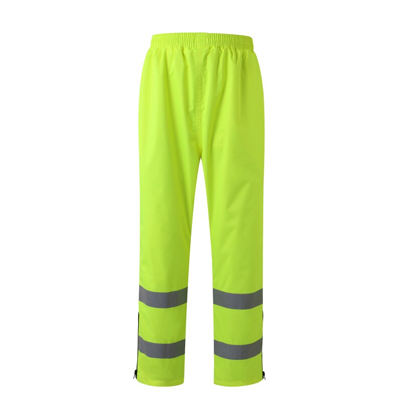Safety Reflective Jacket Windproof Waterproof Cycling Jacket Bike Bicicleta Motocross Windcoat Long Sleeve Cycling Raincoat: Yellow pants / M