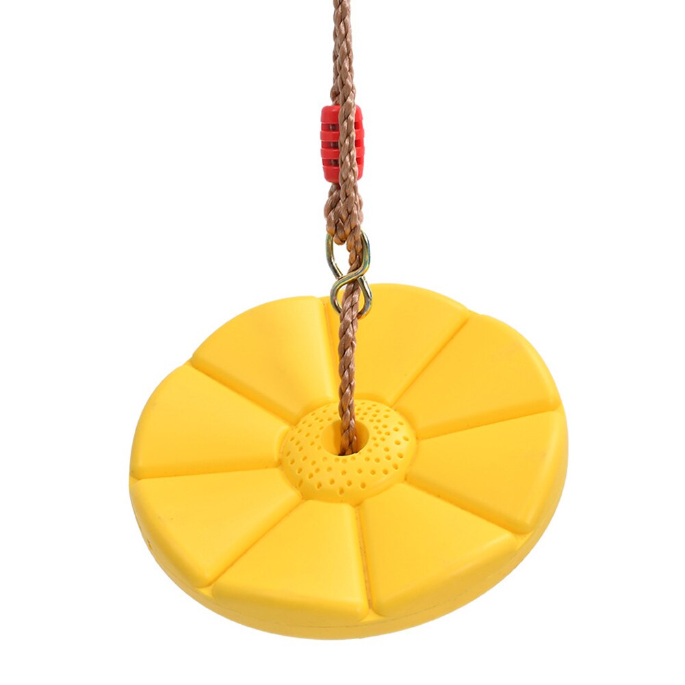 Adjustable Height Climbing Rope Swing Disc Safe Funny Playground Entertainment Backyard Playing Toy Non Slip Indoor Outdoor: Yellow