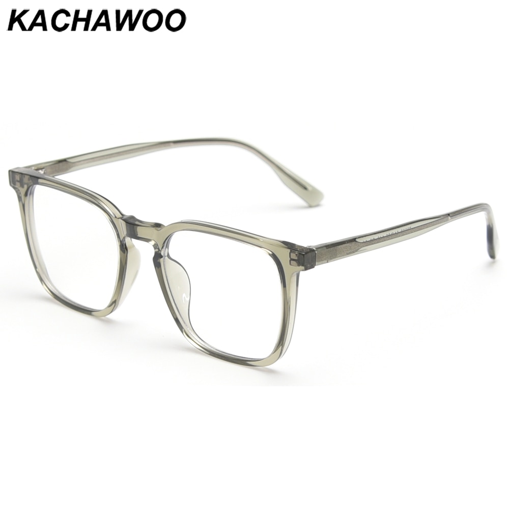 Kachawoo grün platz brillen männer frauen acetat optische transparente schwarze brille rahmen tr90 für student Koreanische