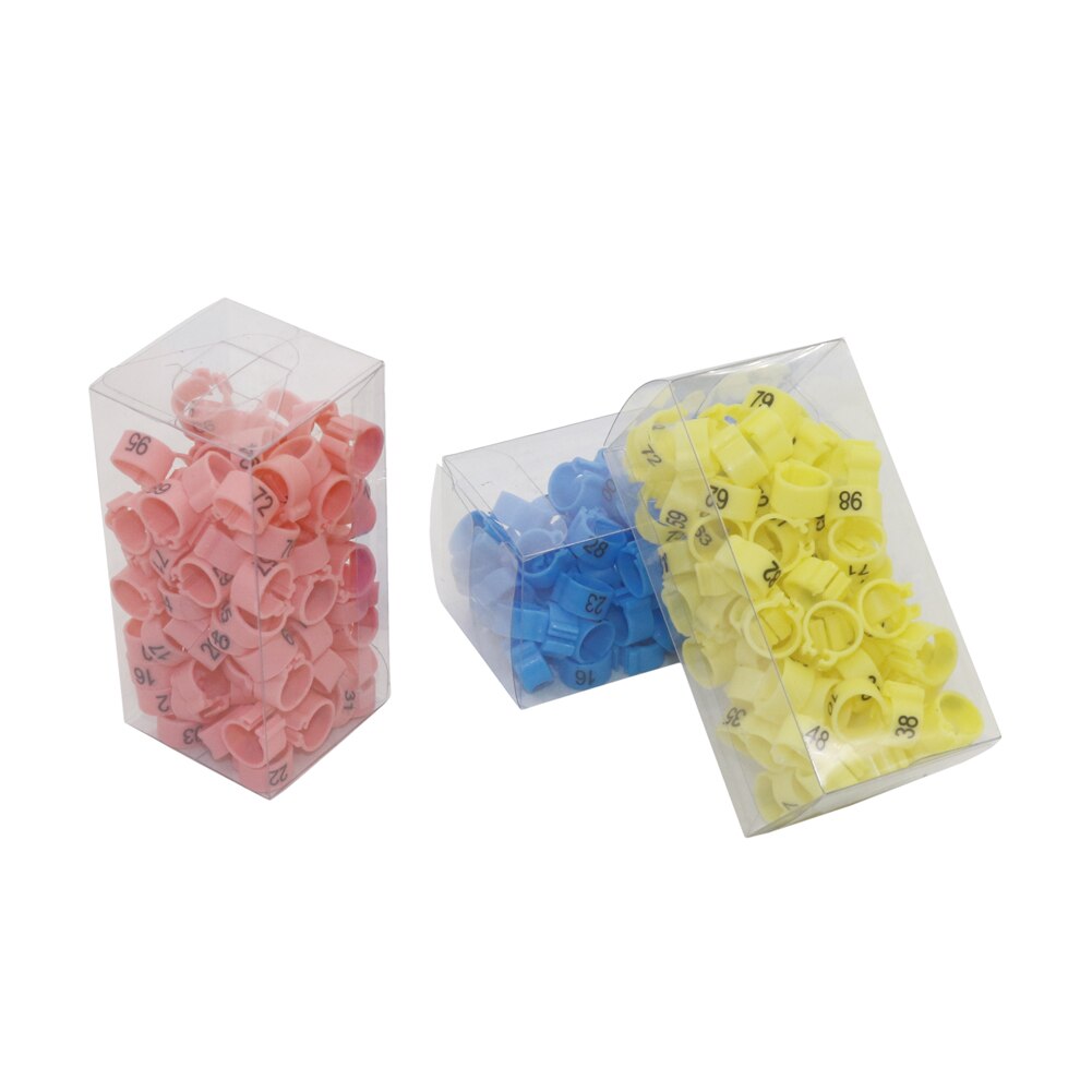 Bird Foot Ring Digital Identification Ring 9mm Pigeon Foot Ring Bird Training Tools 10 Colors NO.(random) 1000 Pcs/box