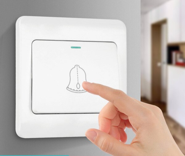 86 concealed access control switch panel button doorbell switch automatic reset small exit button community door opening