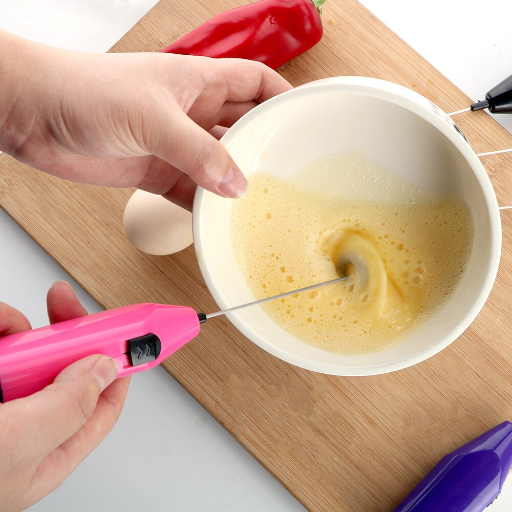 Electric Egg Beater Mini Handheld Stirrer Milk Drink Coffee Whisk Mixer Kitchen Accessories Milk Coffee Frother Foamer Gadgets