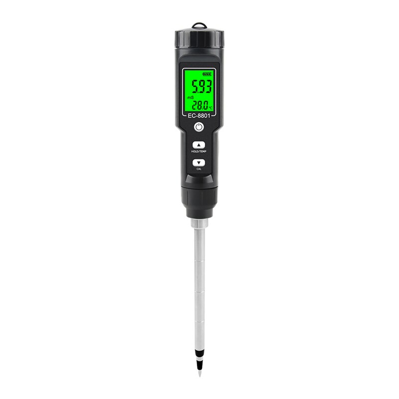 Digital Waterproof EC Soil Tester Temperature Meter Automation Measurement Instrument Analysis for Testing Garden Farm Planting: EC-8801A
