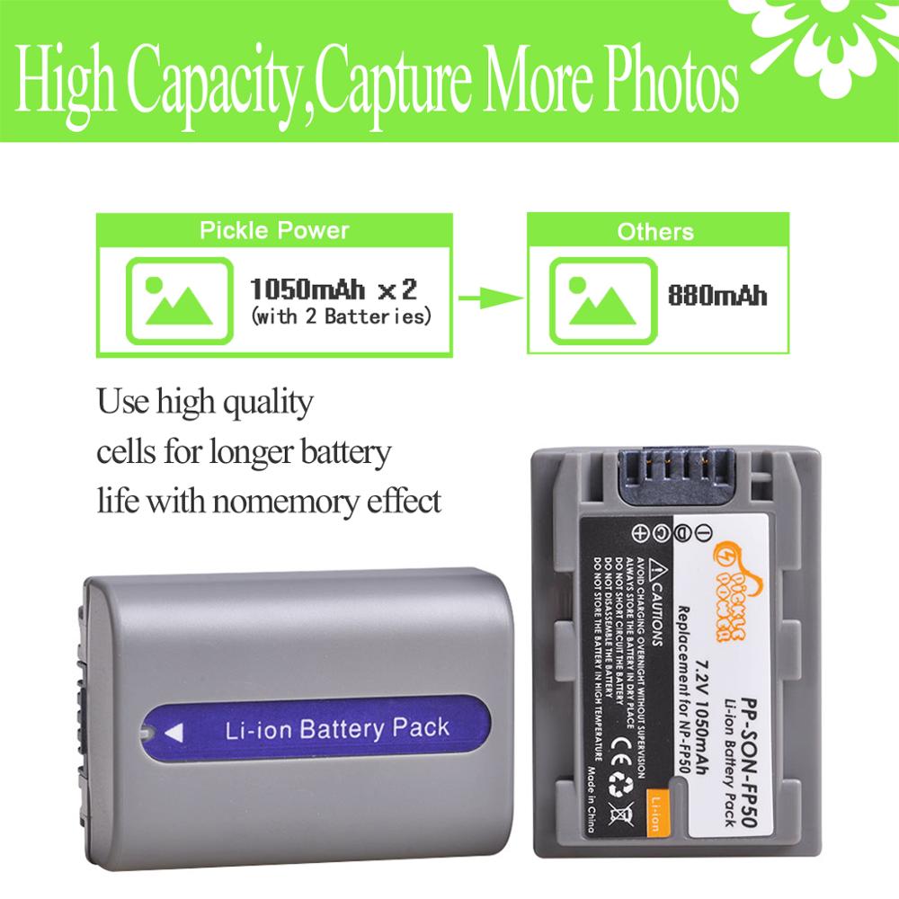NP-FP50 NP FP50 NPFP50 Battery and LED Charger Set for Sony NP-FP30 NP-FP50 NP-FP60 NP-FP70 NP-FP71 NP-FP90 Sony DCR-SX40 SX40R
