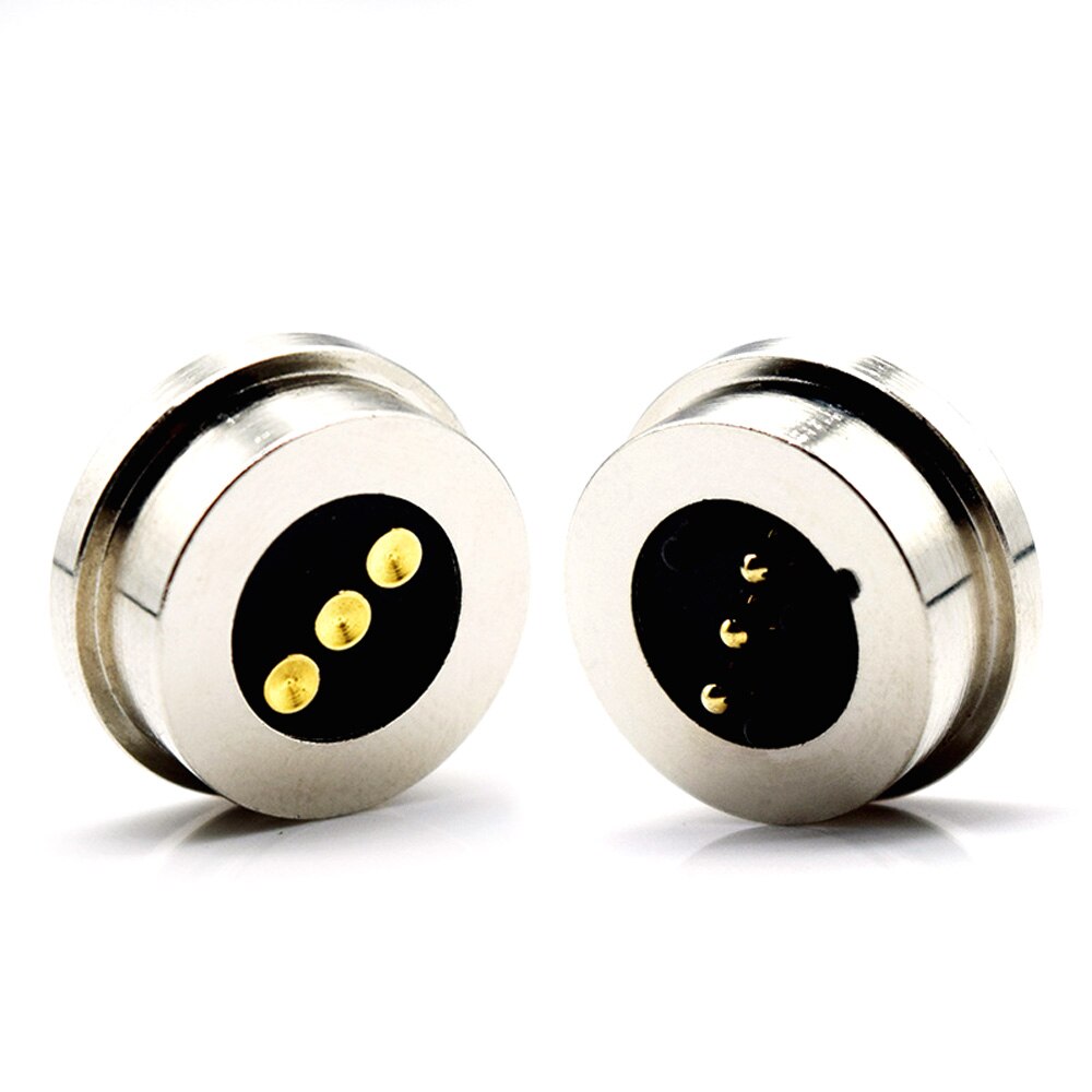 Connecteurs Pogo magnétiques à ressort, 1 paire, 3 broches, pas de 13.5mm, trou traversant, mâle femelle 2A 5V DC, sonde de Charge d&#39;alimentation: male-female 1set