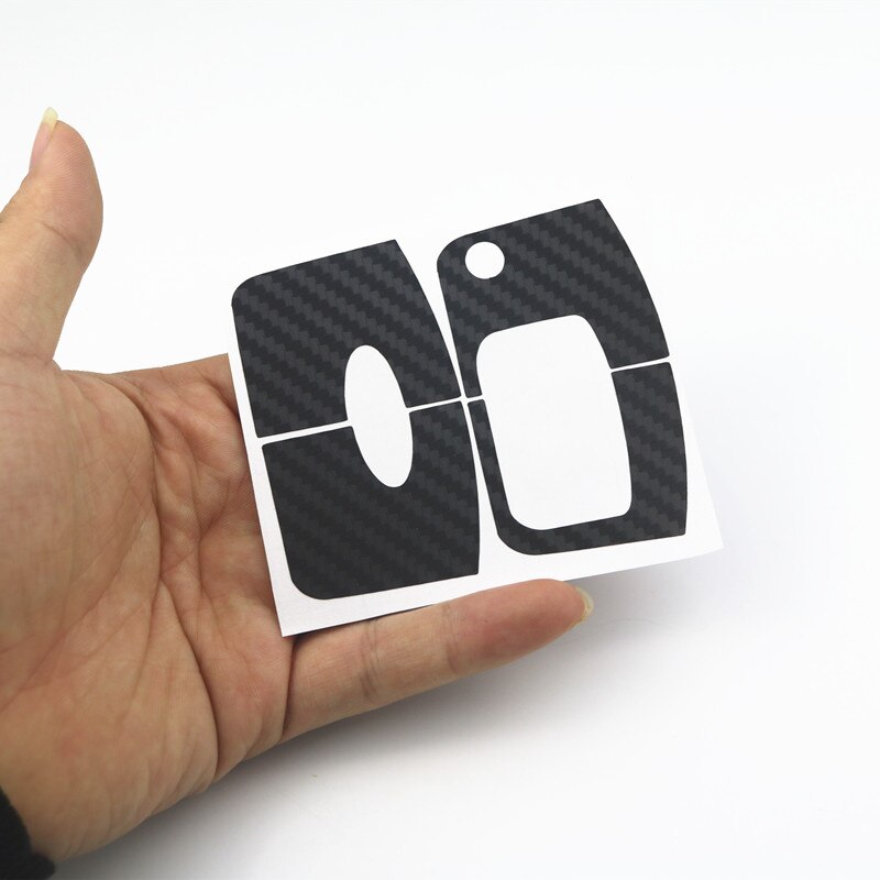 Pegatina para llave de coche de fibra de carbono negra, accesorios de Reacondicionamiento para llave de coche, para Ford Focus 2 3 Ecosport