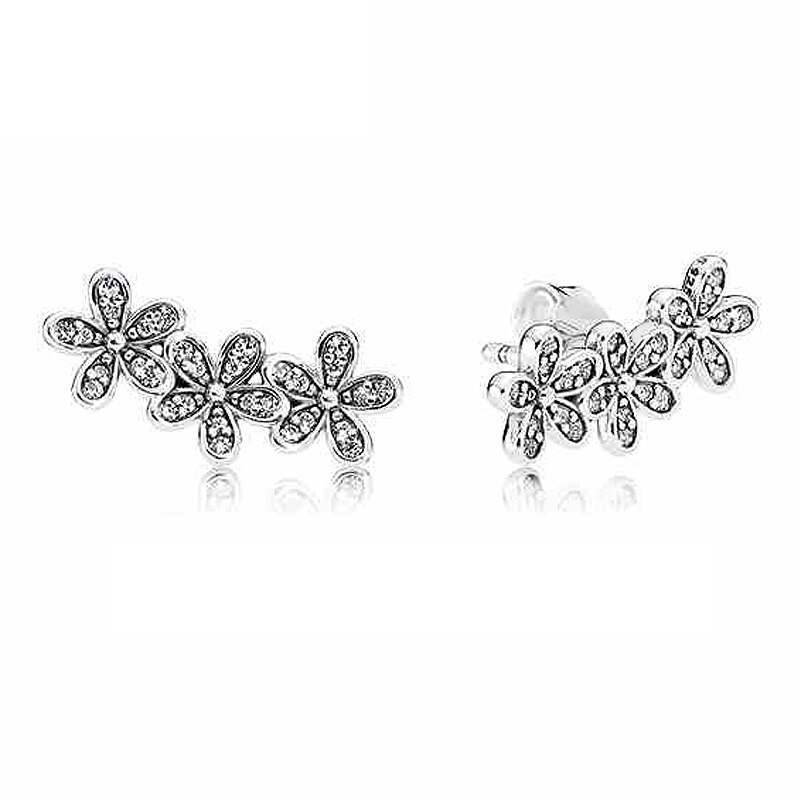 925 Sterling Silver Dazzling Droplets Enchanted Crown Circular Forever Tree Of Love Earring For Women DIY Jewelry: 7