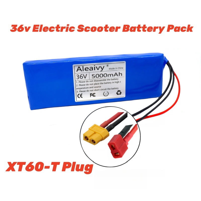 36V 10S1P 5000mAh batería 5Ah 18650 baterías recargables de iones de litio coche eléctrico bicicleta Scooter 20A BMS 500W: Chocolate