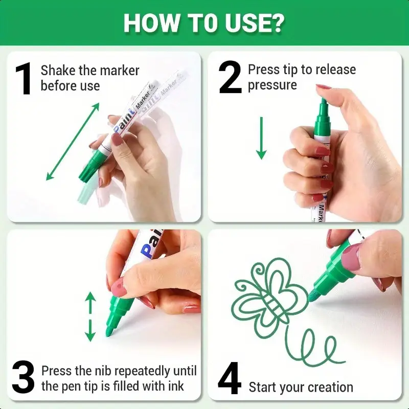 1/3/6/12 sztuk kolorowe znacznik robić farby permanentnej wodoodporne białe markery bieżnik opon gumowa farba robić tkanin metalowe pisaki robić malowania