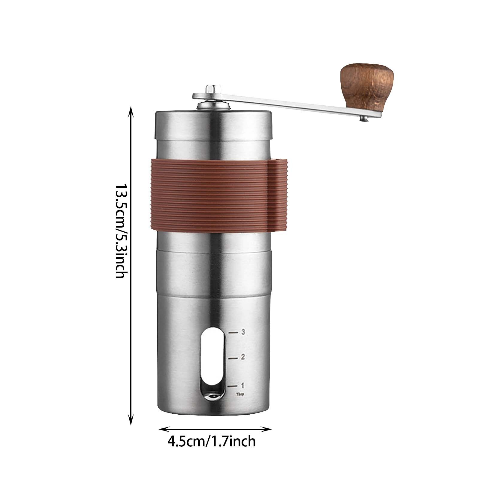 Moulin à Café Manuel Portable - Acier Inoxydable, Mouture Réglable, Pour Voyage Et Camping
