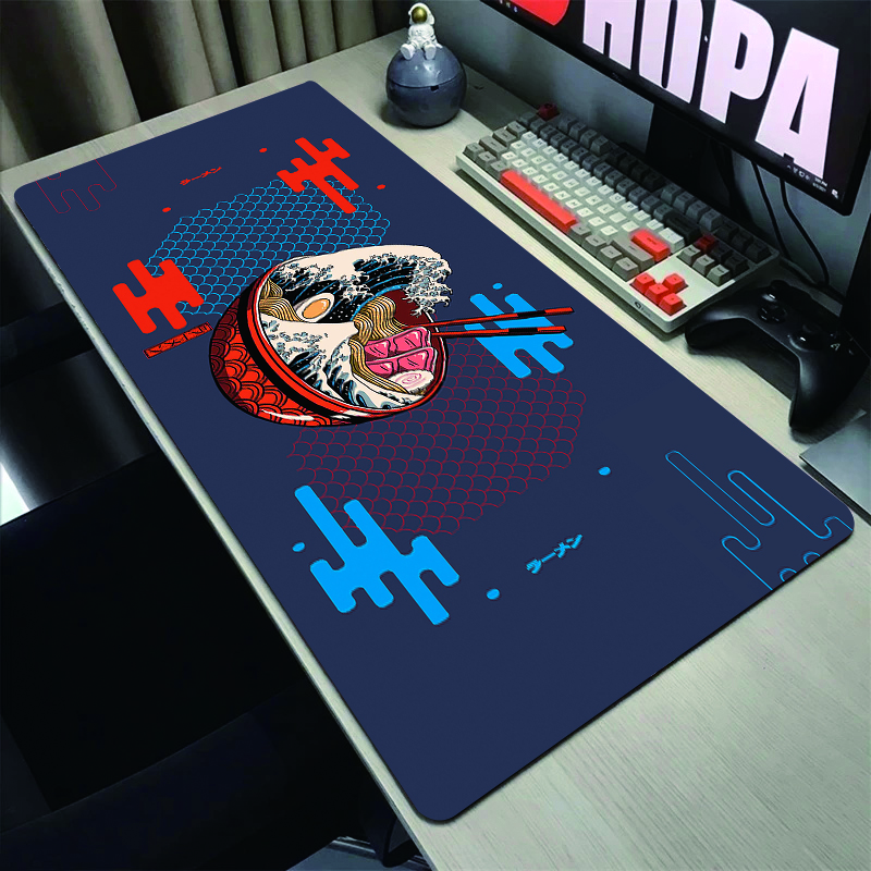 Alfombrilla de ratón Xxl para gamer, tapete para teclado, oficina, 900x400, grande, escritorio, portátil: 40X30 CM / Azul marino