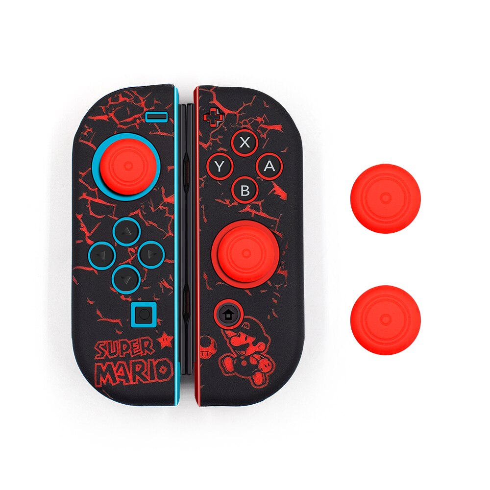 Solft Silicone Case for Nintend Switch Joycon Cover Case with Thumbstick caps for Nintendo Switch Controller Grip Joy-con Cover: D