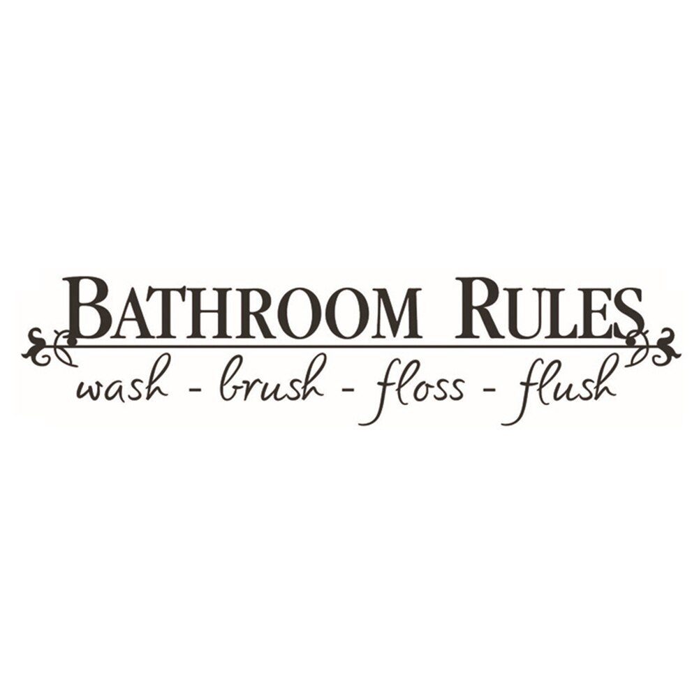 Bathroom Rules Removable Self-adhesive Durable Wall Sticker Decal Room Adornment Home Decoration: Default Title