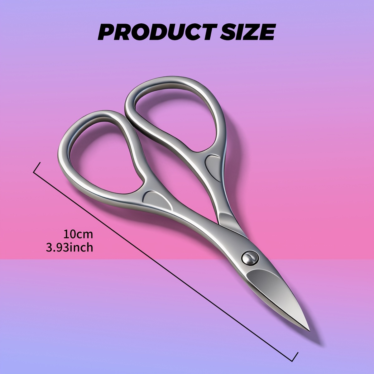 Professionele nagelschaar wenkbrauwen wimpers multifunctionele gebogen mes manicure pedicure nagel- en teennagelknipper