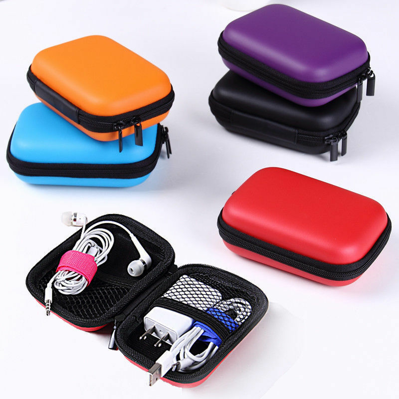 Reizen Digitale USB Opslag Draagbare Reizen Headset Oortelefoon Oordopjes Kabel Storage Bag Hard Case Box