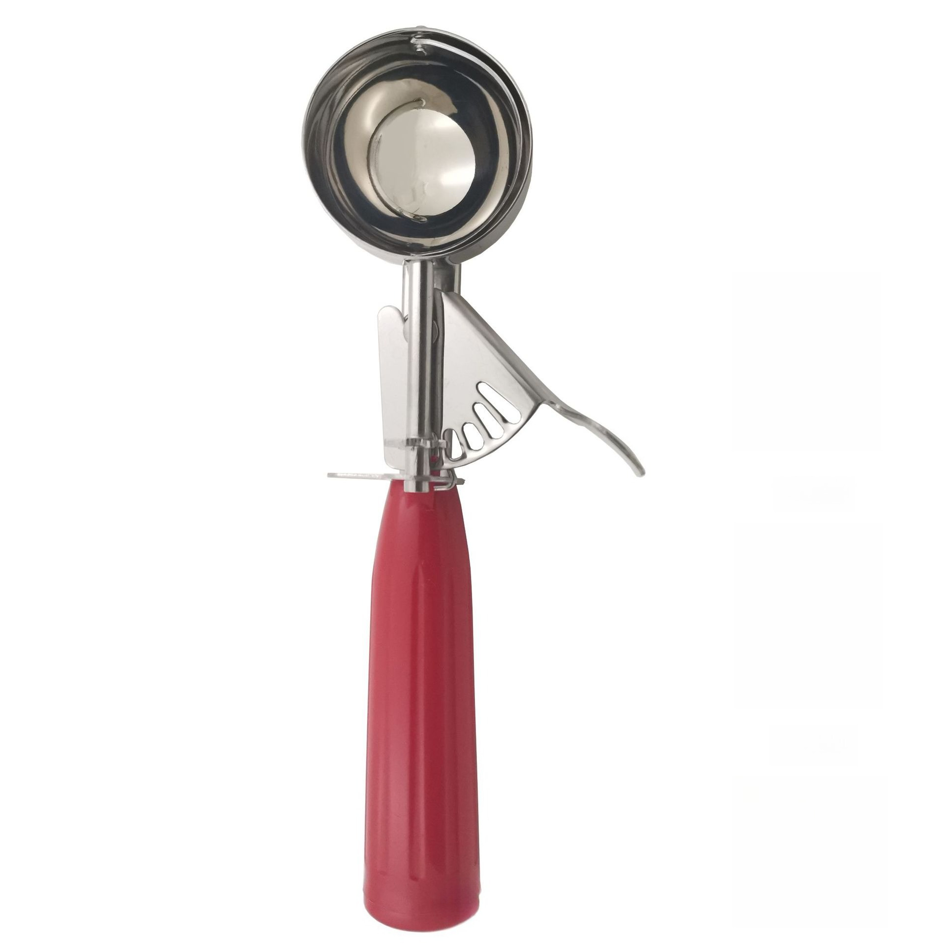 Stainless steel durable ice cream scoop, convenient tool for digging balls, ice cream scoop: Red