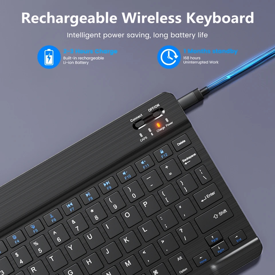 Spanisch Französisch Bluetooth Drahtlose Tastatur Azerty Russisch Koreanisch Für iPad Mac PC Tablette praktisch Laptop Und Maus Mini Mit N