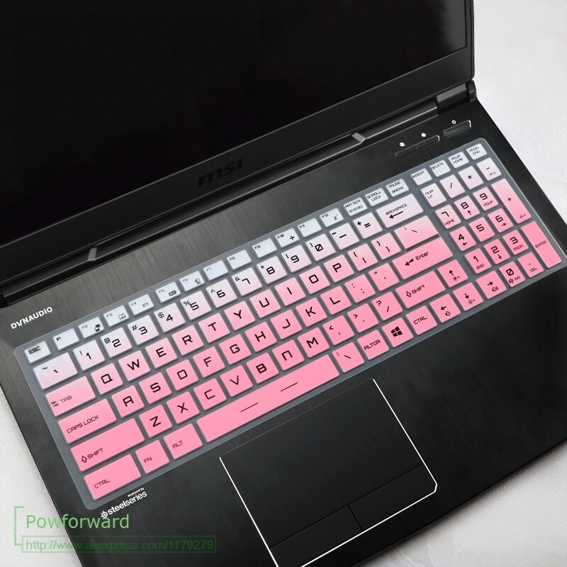 Dla MSI GS63 GS63VR Stealth Pro GT73 GT73VR TITAN GP72 GP72X Leopard GE62VR GE72VR 15 17.3 klawiatura laptopa obudowa ochronna: fadepink