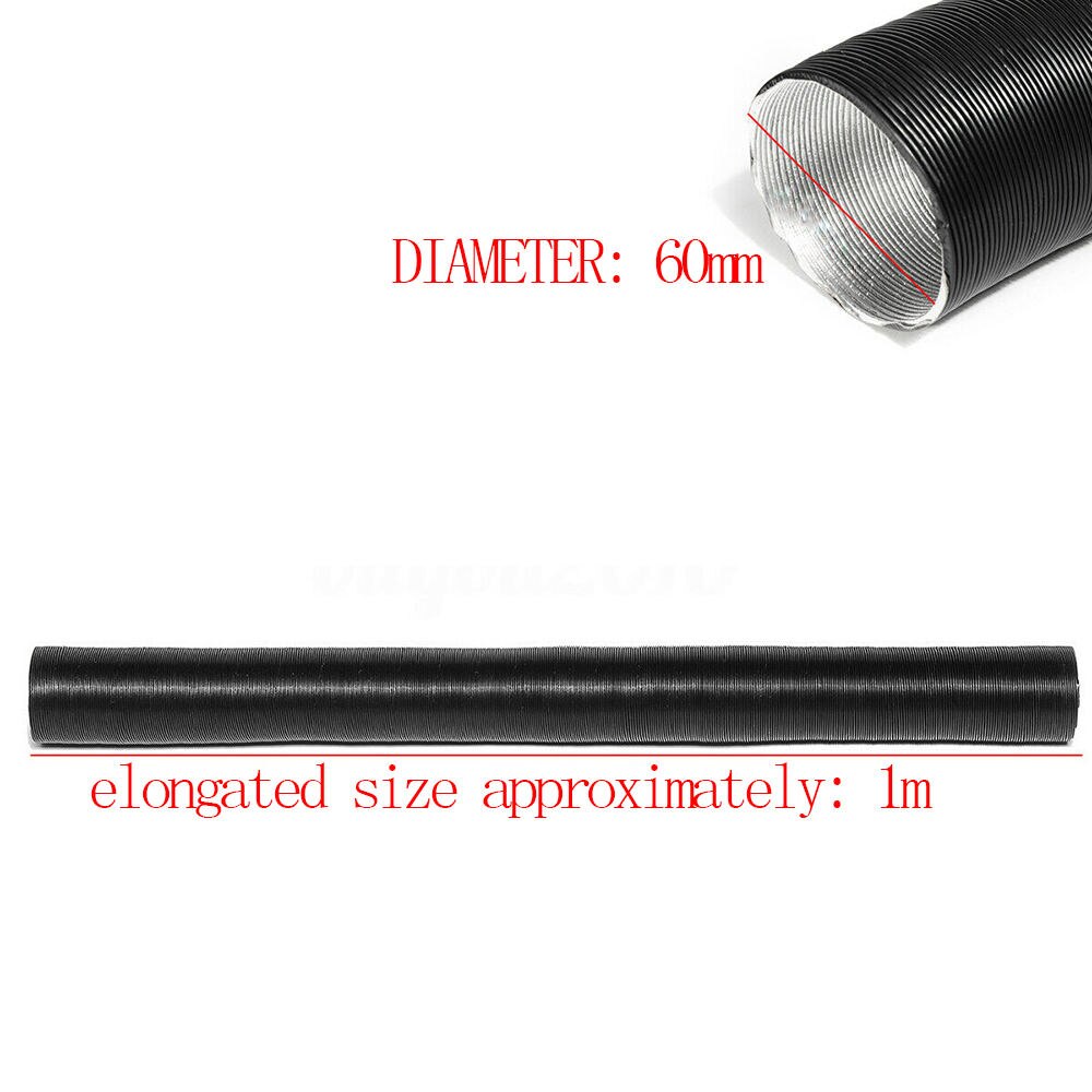 60mm Heater Duct Pipe Air Ducting For Diesel Heater Dometic Planer Aluminum