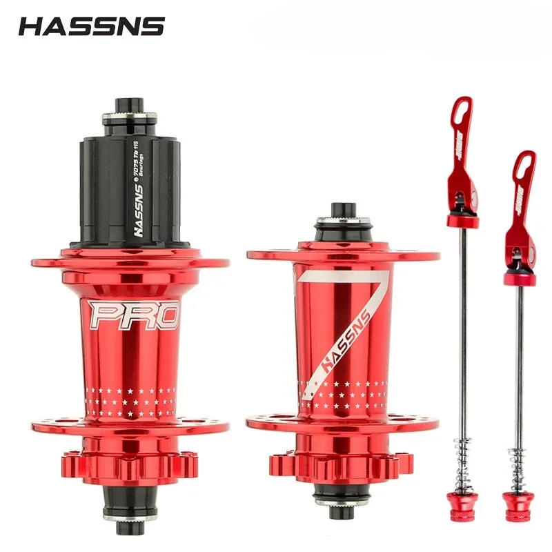 Hassns pro7 32h cubo traseiro de liberação rápida 32 furos freehub mtb quatro palin 7-12 velocidades cubo barulhento bicicleta seis pawl três dentes hubs: YELLOW