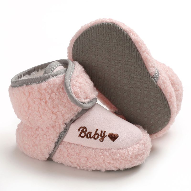 Hiver Wram bébé bottes enfant en bas âge filles chaussures Plus velours chaussures chaudes fausse fourrure bottes filles pantoufles
