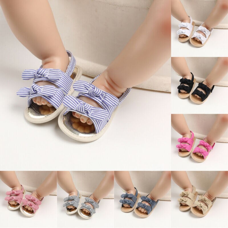 Sandales à semelle souple pour bébés filles | Chaussures d'été pour tout-petits, à la , sandales à nœud papillon