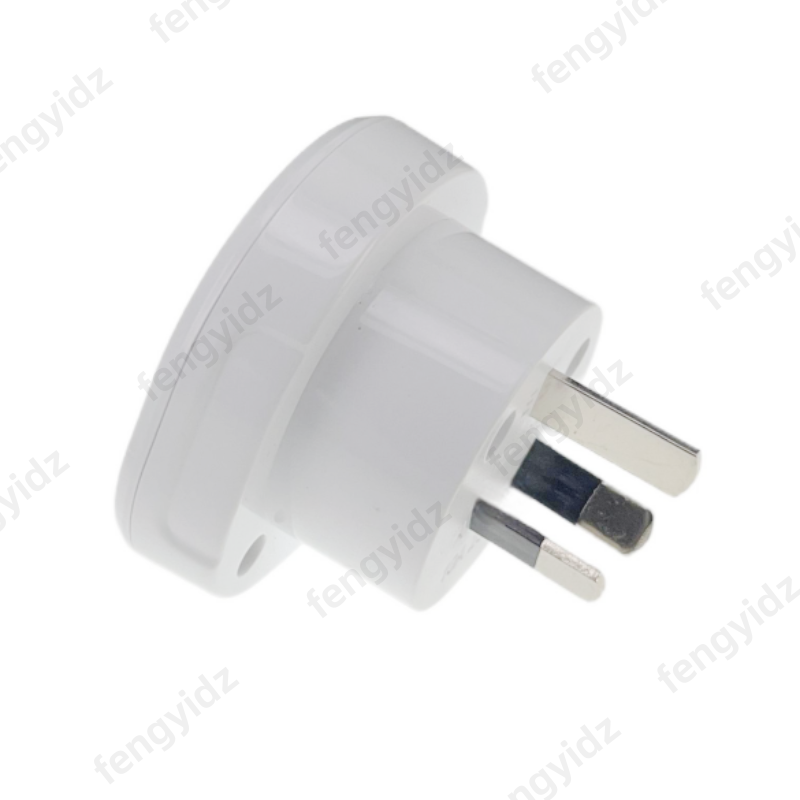Adaptateur de prise d'alimentation universel AU NZ à 3 broches, prise de voyage de nouvelle-zélande et australienne, convertisseur de prise US/UK/EU vers AU/NZ: BLANC