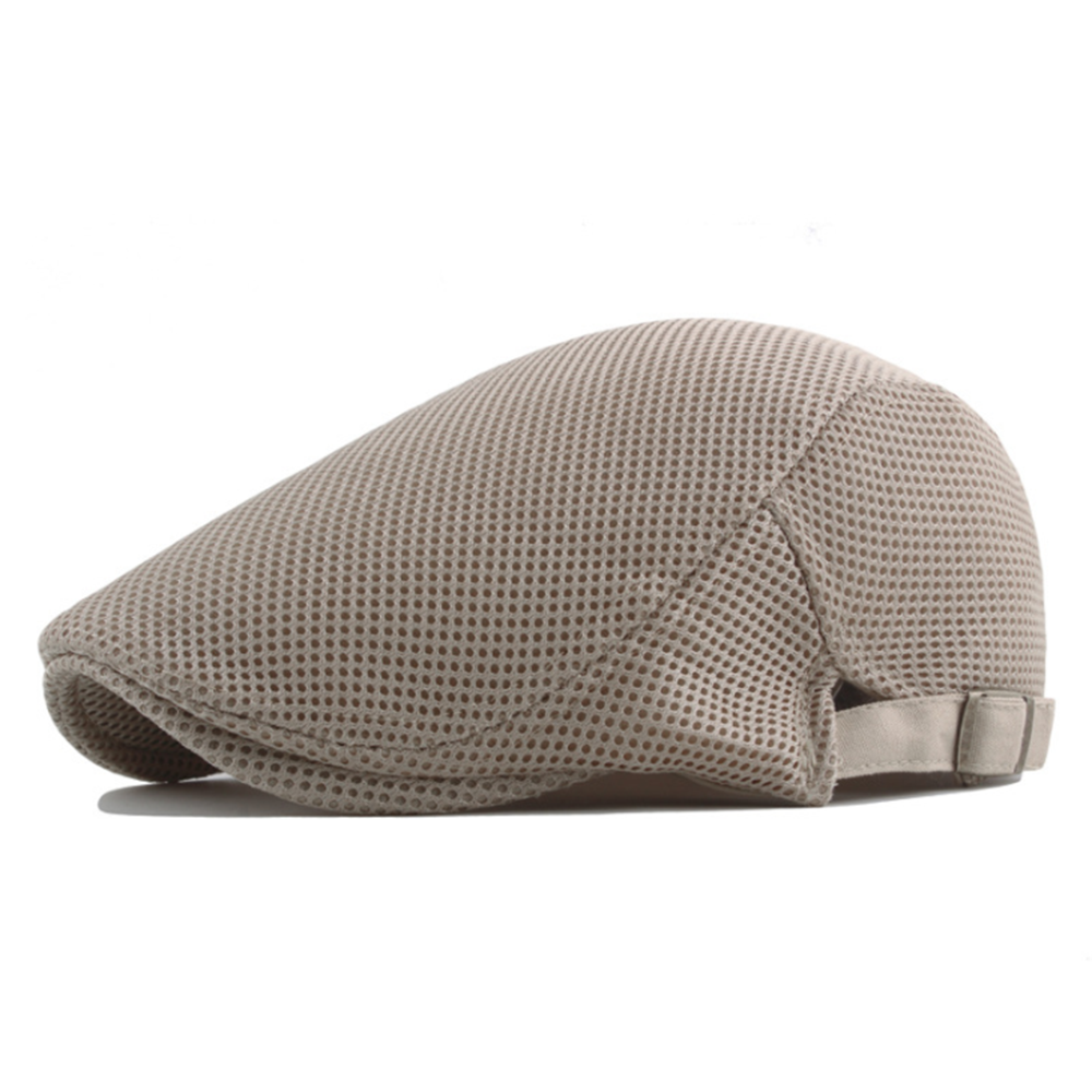 Beret Golf Cap Women Men Outdoor Golf Cap Sweat-absorbing Adjustable Mesh Sport Baseball Cap Tourist Hat Golf Hat Unisex: Khaki