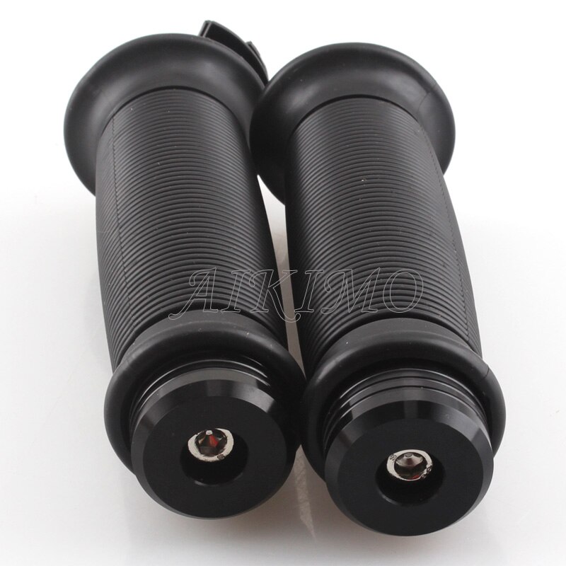 7/8" 22mm Motorcycle black handlebar handle with rod end, suitable for general motorcycle retro custom pair
