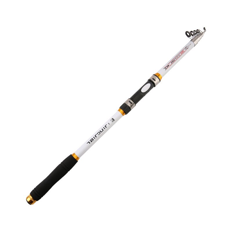 Tiro longo vara de pesca vara de pesca vara de pesca vara de arremesso vara de mão 2.1-3.6m pode pegar grandes objetos muito forte: white / 2,7 m