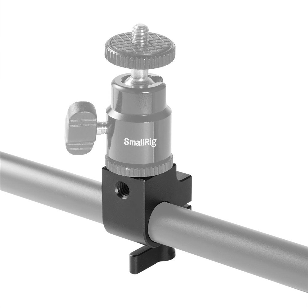 Petite plate-forme d'appareil-photo DSLR 15mm tige pince bloc de Rail simple Railblock avec 1/4 trous de filetage pour moniteur Microphoen attacher 842