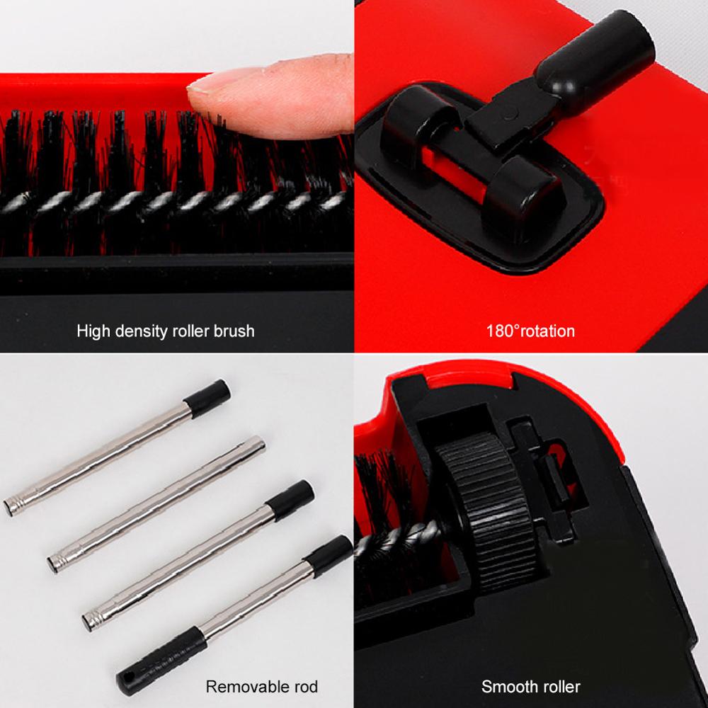 Balai automatique à pression manuelle pour nettoyage de tapis, balai automatique pour tapis de maison et de bureau, dépoussiérage avec brosse