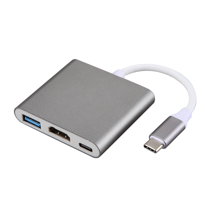 Adaptador USB-C HDMI USB Tipo C A HDMI kabel USB C HDMI 4K USB-C 3 Hub Para dla Apple Aire