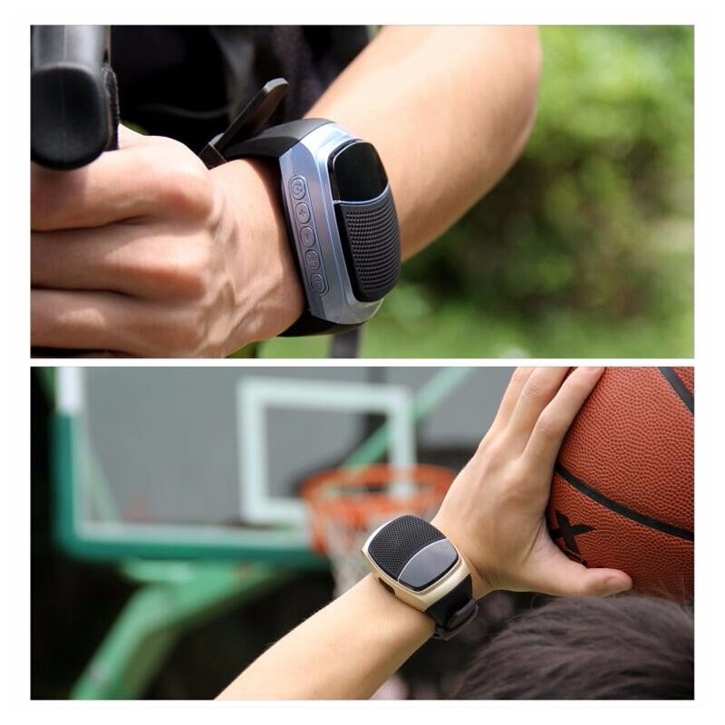 Bluetooth Speaker Sport Smart Horloge B90 Handsfree Call Tf Kaart Spelen Fm Radio Zelfontspanner Draadloze Tijd display