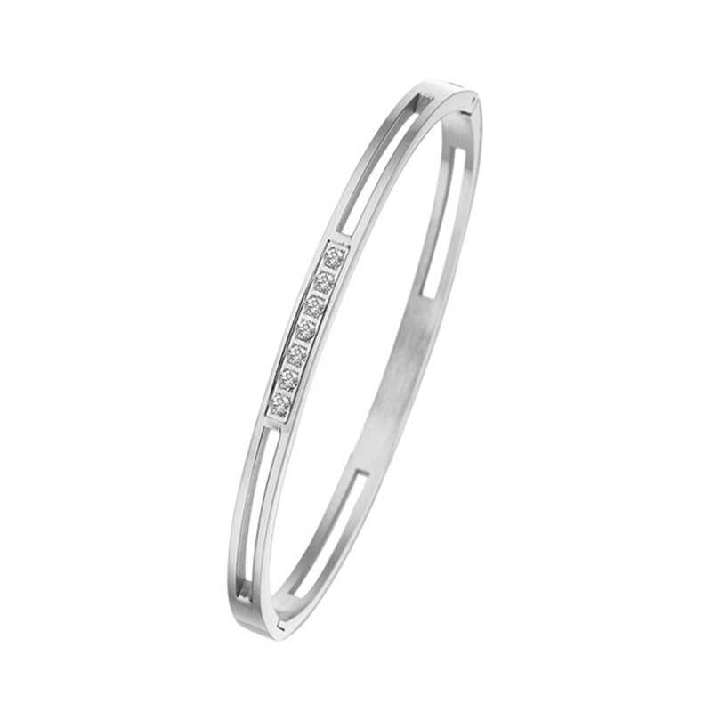 Charm Bracelet - Stainless Steel - 4/6/8mm Width - Hollow Round Design - Adjustable Hook Clasp