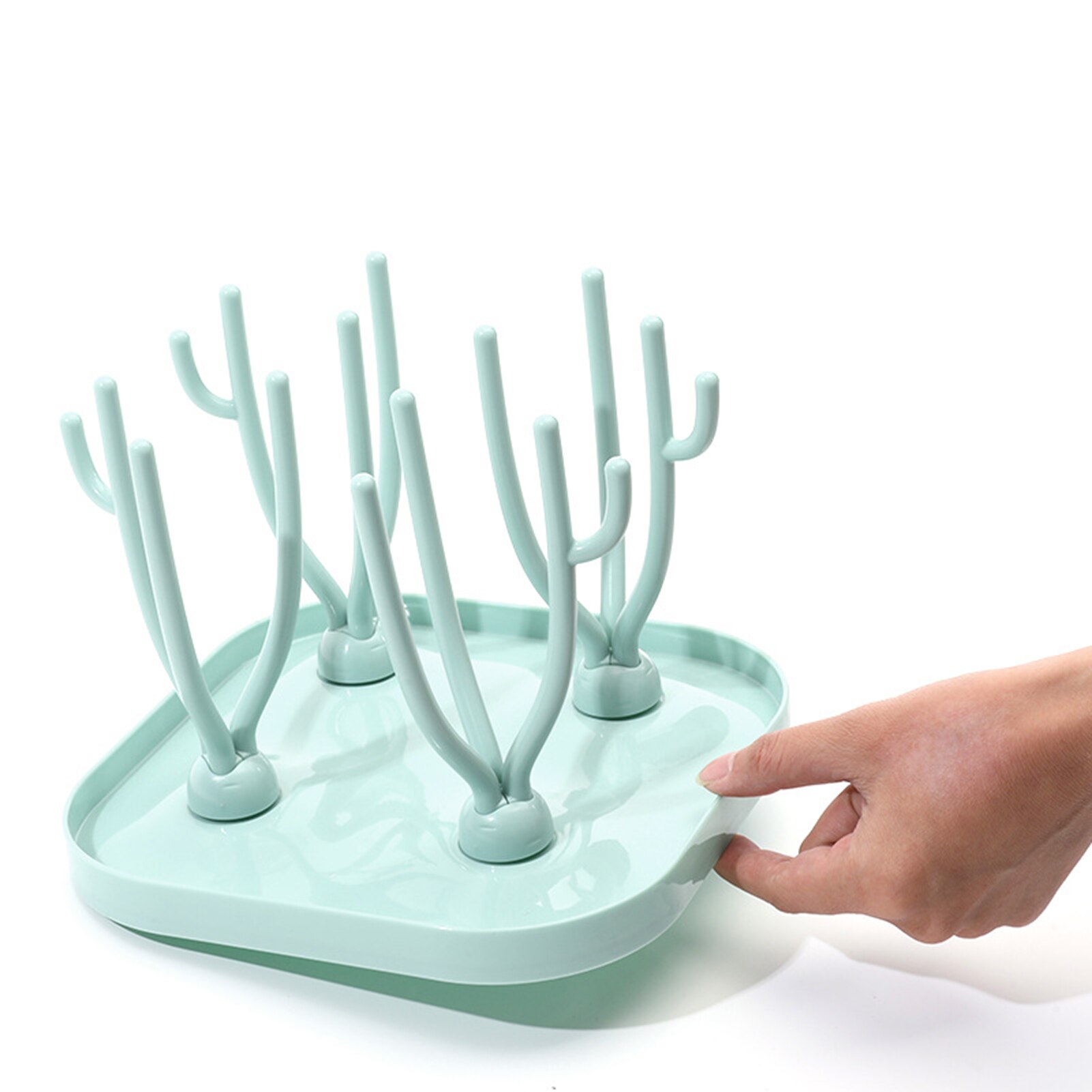 Baby Fles Droogrek Baby Fles Schoonmaken Droger Afdruiprek Opbergrek Boom Vorm Rack Voor Baby Flessen Verwijderbare