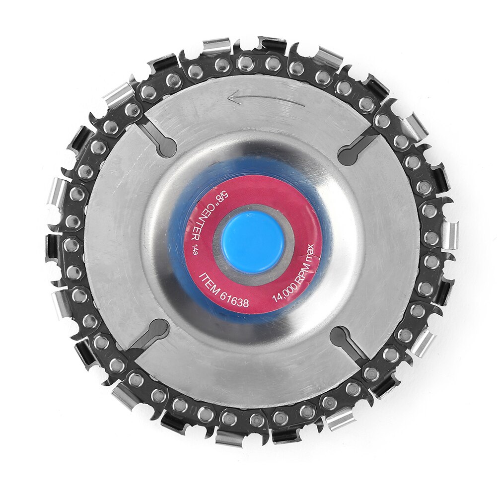 Carbide Grinder Chain Wood Carving Disc 4 inch 22 Tooth Woodworking Tools with Chain Grinder Chain Wood Carving Disc