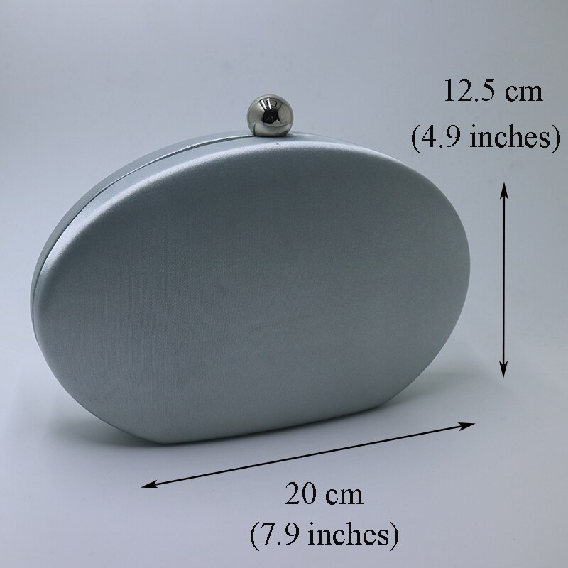 Royal Nightingales oval heart shape satin clutch bag and hard box case evening bags for womens party prom bolsas