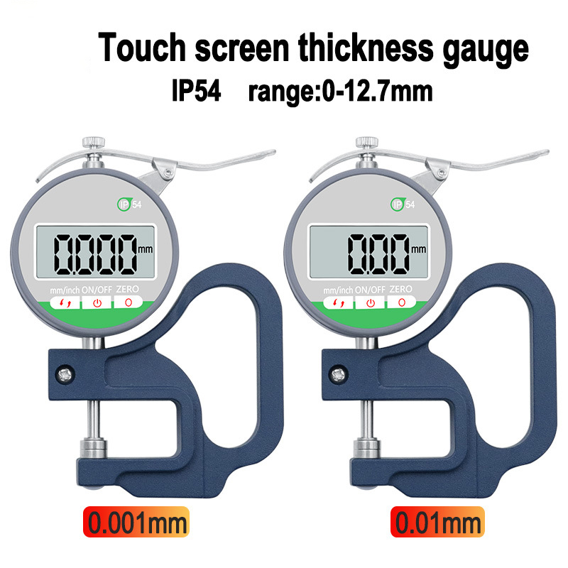 Electronic Thickness Gauge 0-12.7mm 0.01/0.001mm High Precision Digital Micrometer Thickness Meter Micrometro Measuring Tool