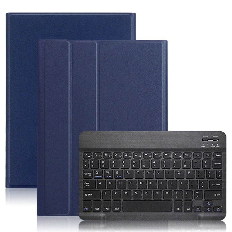 Bluetooth keyboard case For Samsung Galaxy Tab A 8.0 T290 T295 T297 SM-T290 SM-T295 wireless keyboard tablet cover: Blue