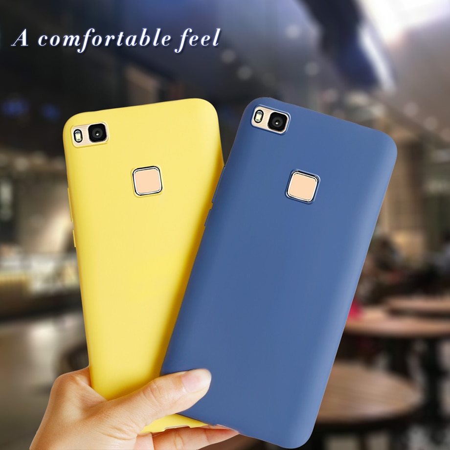 Zachte Gevallen Voor Huawei P9 lite Case Slim Candy Color Silicone Cover Voor Huawei P9 Lite P9lite P 9 lite Case cover Funda