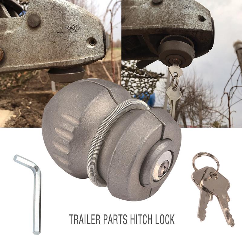 1pcs Trailer Parts Hitch Lock Ball Lock Universal Coupling Tow Caravan Zinc Alloy 50*65.5mm