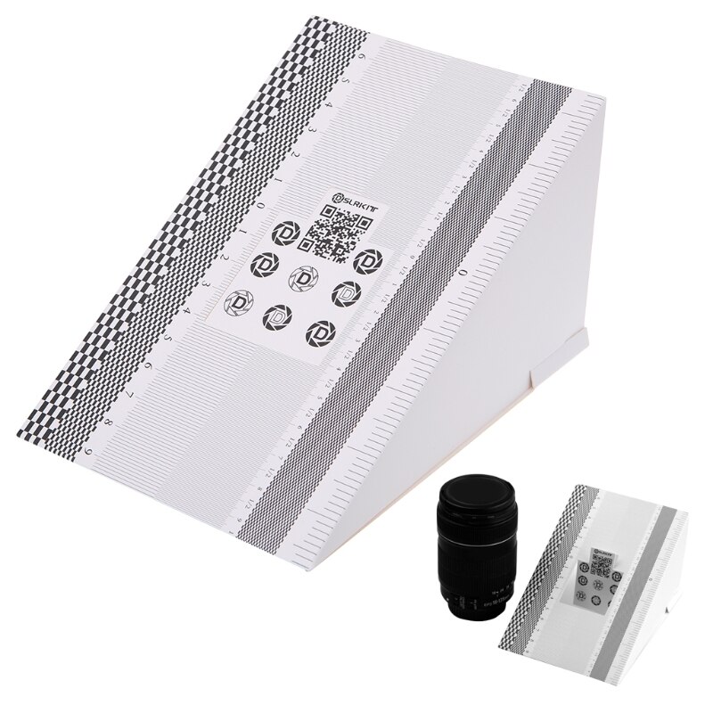 Tarjeta AF de calibración de enfoque de lente de cámara, Micro alineación, regla, carta plegable