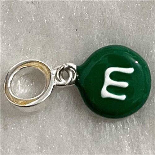 Beadance 925 Sterling Zilver Enamel Kleurrijke M Candy Dangle Hanger Charm Europese Sieraden: 4Green